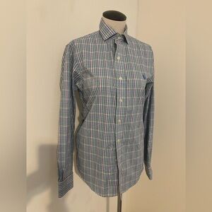 Classic Men's Plaid Button-Down Shirt - Blue Multi. Men size S/P